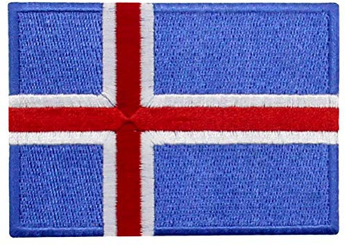 Island Flagge Bestickter Aufnäher zum Aufbügeln/Annähen