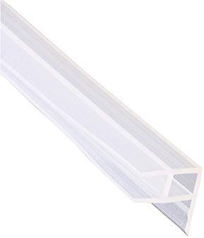 Mintice Tira de Sellado de La Puerta de Baño Sello Espacio de Ventana de Mampara de Ducha Curvo Plano Goma Caucho Vaso Fondo Clima 10mm 78 Pulgadas Forma de C