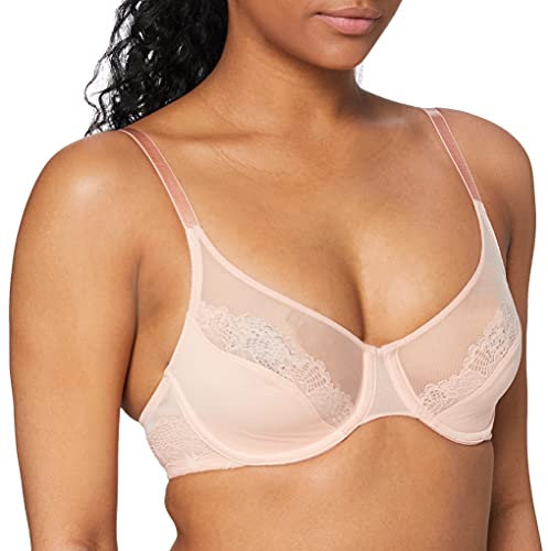 Triumph Women's Lace Spotlight W Non-Padded Wired Bra, Orange, 32C
