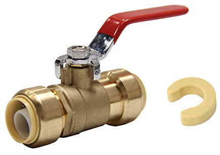 (10 Stück) EFIELD 3/4 Zoll Kugelhahn für Push-Fit Full Port Kugelhahn mit Demontage-Clip Werkzeug