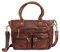 DUDU Handtasche Damen Vintage Umhängetasche aus Echtem Leder Mehrere Taschen mit Reißverschluss und Tragegriffe Onyx Brown