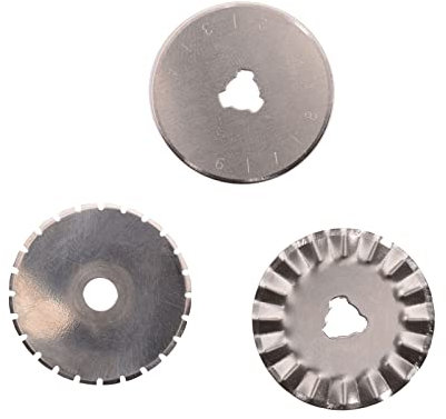 Vaessen Creative Cutter Rotatif, 3 Pièces, pour Gauchers et Droitiers, pour le Tissu, le Papier, le Cuir, la Feutrine, le Papier Cartonné et d’autres Matériaux de Loisirs Créatifs