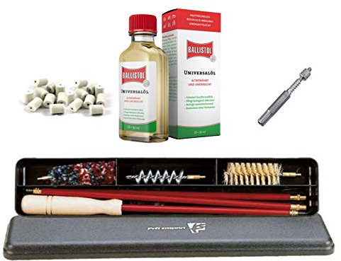 Jagdaktiv Putzzeugset, Putzstock, VFG Reiniger inkl. Adapter und Ballistol Öl Kal. 6,5 mm
