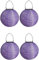 Youning Solar Lampions Außen Wetterfest, LED Solar Lampion Garten Laterne, Papier Laterne Lampenschirm Lampion Runde Laterne Papierlampions zum Dekorieren 20cm (4pcs Lila)