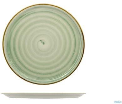 Saturnia Pizzateller und Untersetzer, Modell Circus, 33 cm, Grün