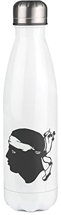 Bouteille Isotherme blanche au motif Corse
