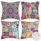 Mandala Zierkissenbezüge Wasserabweisender Kissenbezüge 40 x 40 cm Außenbereich Hippie Dekorative Quadratische für Schlafsofa Stuhl Zelt Balkon Couch Schlafzimmer Wohnzimmer, 16 x 16 Inch, 4 Stück