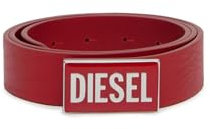 Diesel_LOGO B-GLOSSY_APPAREL_BELT_Rot_95
