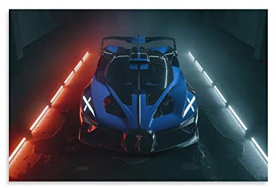 Supercar Poster Bugatti Vision Gran Turismo Poster Dekorative Malerei Leinwand Wandposter und Kunstbild Druck Moderne Familie Schlafzimmer Dekor Poster 50 x 75 cm