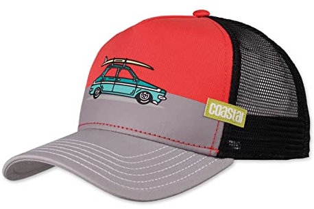 Coastal - Retro Beauty (Red/Grey) - Trucker Cap Meshcap Kappe Mütze Cappy Caps