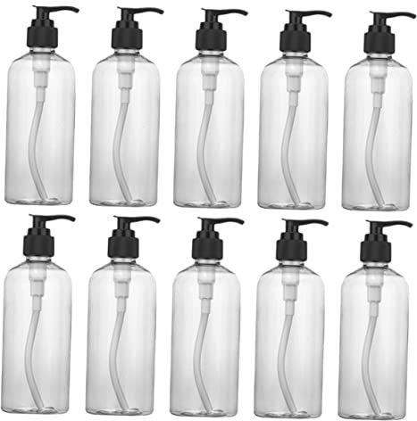 Alipis Bouteille Rechargeable 8 Pièces Distributeur Bouteilles Vides Rechargeable Presser Le Flacon Pompe De sous- Remplissage Liquide Vaisselle Distributeur De Shampoing À Pompe