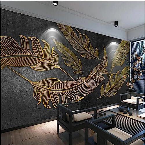 Papier Peint 3D Plume Grande Murale De Luxe Salon Chambre Papier Peint Décor À La Maison Art Peinture Murale,3D,300x210cm