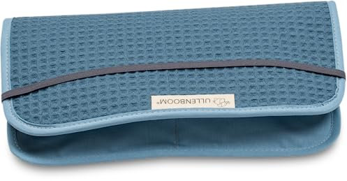 ULLENBOOM Windeltasche für unterwegs, Blau, Made in EU - Wickeltasche für bis zu 3 Windeln, Feuchttücher & weiteres Zubehör, Ideal als Wickelorganiser für den Kinderwagen