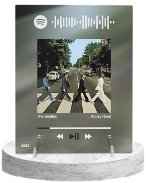 BulbaCraft The Beatles Gifts – Spotiify Album Plaque (Abbey Road Album) – Beatles Memorabilia and Gifts, Beatles Merchandise, The Beatles Poster, The Beatles Merch (20,3 x 25,4 cm)