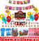 Robllox Geburtstag Deko, 102pcs Robllox Geburtstag Partygeschirr Set, inklusive Banner Tischdecke Tellern Tassen Servietten Ballons, Robllox Geburtstagsdekoration für Kinder für 10 Gäste