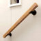 Handlauf Geländer Holz Treppengeländer für Innen，0,3m-6m Wand Treppe Wandmontage Stufenhandläufe,Rutschfeste Handlauf Treppe mit Stabiler Halter,Wandhandlauf Handgeländer Haltegriffe Komplettset ( Siz