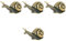 Happyyami 4 Stück Schneckenschmuck Aus Reinem Kupfer Messing Tee Haustier Miniatur-Schnecke-Ornament Figur Dekoratives Schneckenmodell Mini-glücksstatue Desktop-dekor Glücklich Kindlich Büro