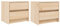 vidaXL Mesitas de Noche 2 uds Madera Maciza de Pino 40x31x35,5 cm