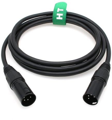 HangTon - Cable de alimentación XLR de 4 pines para Godox VL150 VL200 VL300 y XLR macho a macho a macho (2 m)