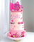 JeVenis Hot Pink Disco Kuchen Dekoration Rosa Prinzessin Geburtstag Dekoration Rosa Kugeln Palm Leaves Heels Lippenstift Taschen Kuchen Topper