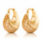 HUGE TOMATO Glänzende Kristall-Ohrringe, hohle Ohrringe, 14 K vergoldet, Bohemian-Kristall-Ohrringe, Sterling SL für Damen als Geschenk, SL Sterling, Perle