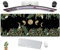 Green Tropical Leaves Desk Mat Black Mouse Pad Cute Anime Moon Deskmat, Women Office Decor Computer Laptop Keyboard Mouse Mat, XL Large Gaming Mousepad Desk Pad with Stitched Edge 31.5''x11.8''