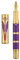Hongdian D5 Qin Dynasty Füllfederhalter Lila Gold, Extra feine Feder Kolbenfüllstift, Retro Chinesische Totem Gravur Glattes Schreiben Füller mit Stiftebox Set