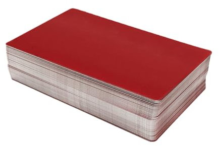 skycabin Metall-Visitenkarten, 100 Stück, Rot, 8,6 x 5,4 cm, Aluminiumlegierung – Hochwertige lasergravierte Namenskarten für Professionals