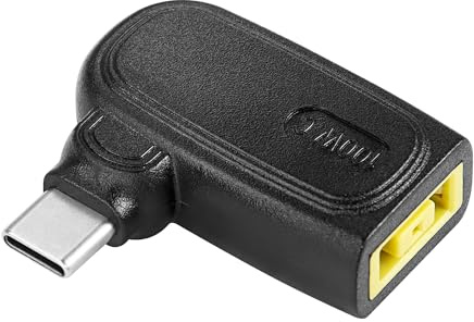 SinLoon 100W PD Slim Tip to Type C Power Charging Adapter Square Female to USB C Male Connector,Uilt-in with PD Automatic Identification Induction Chip,for Laptops (Square N)