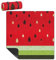 Leichte Picknickdecke, Wassermelone, 200 x 200 cm, groß, wasserdicht, sanddicht, Outdoor-Decke, tragbar, faltbar, Strandteppich, maschinenwaschbar, für Sommer, Camping, Park, Gras, Reisematte