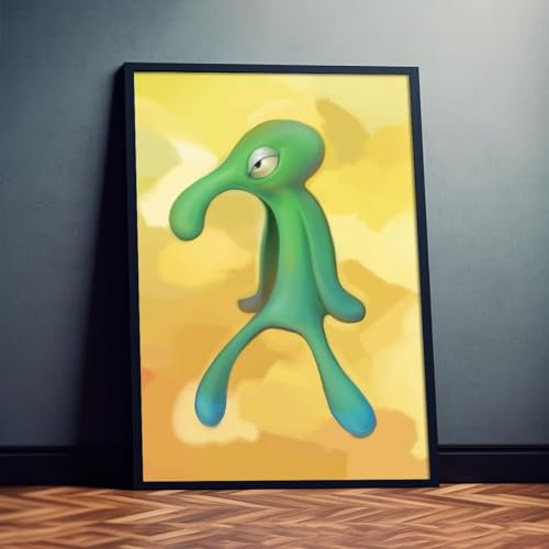 Dekomundo Der grüne Thaddäus Poster Wandkunst für Wohnzimmer, Schlafzimmer, Kinderzimmer, 60x90 cm
