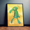 Dekomundo Der grüne Thaddäus Poster Wandkunst für Wohnzimmer, Schlafzimmer, Kinderzimmer, 60x90 cm
