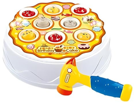 PEBBLE HUG Whack Game Mole, Durable Pounding Toy, Sound & Light, Improves Skills, Educational Hammering Toy