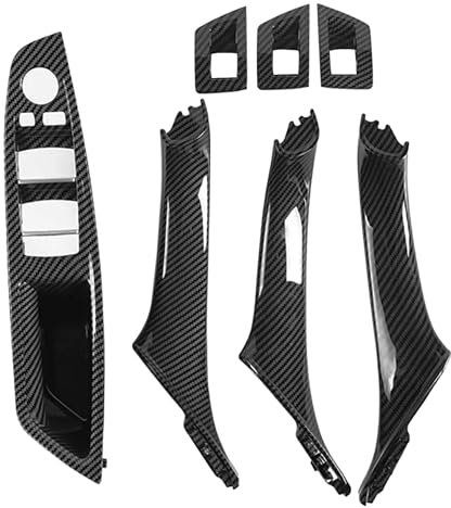 Tokenhigh Driver Side Car Door Handle Compatible with BMW 5 Series RHD F10 F11 F18 (2010-2016), Interior Door Handle Covers, Right Front Door Armrest Pull Handle Protection