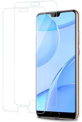 Agedate 2 Stück für Panzerglas für Huawei P20 Schutzfolie, Fingerabdruck-ID Displayschutzfolie für Huawei P20 Schutzglas, HD-Klar Folie 9H Härte Panzer Schutz Glas für P20 Panzerfolie