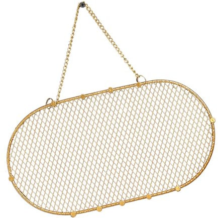 Haofy Soporte de Pared para Pendientes, Organizador de Joyas Doradas, Rejilla de Diamantes, Estante Montado en la Pared para Collares y Pulseras