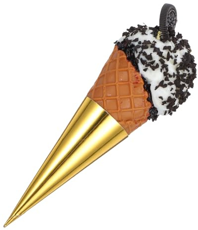 ABOOFAN Künstliche Eistüte aus PVC Simulierte Eiscreme-Requisite Lebensechtes Dessertmodell Bruchfest und Wiederverwendbar Dekoration für Geschäfte und Miniaturhäuser
