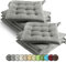 etérea 8er Set Sitzkissen Outdoor 40x40 mit Bändern - Stuhlkissen Grau für Gartenstuhl & Innenbereich - waschbare Sitzauflagen Gartenmöbel - 8 Stück Kissen 40x40 cm - Grau