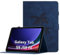 Coque pour Samsung Galaxy Tab S10 FE 10.9 Pouces 2025/S9 FE 10.9 Pouces/S9 11 Pouces Housse de Protection Multi-Angles Étui en Cuir PU avec Fente pour Carte, Auto Réveil/Sommeil, Bleu Marine