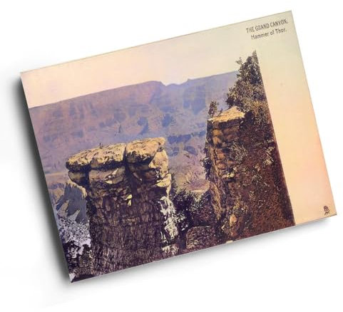 A4 PRINT - Vintage Arizona USA - Grand Canyon. Hammer of Thor (ac)