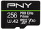 PNY Carte microSDXC 256GB Pro Elite Prime Class 10 U3 V30 A2 + Adaptateur SD - jusqu'à 200MB/s, Class 10, U3, V30, A2, 4K UHD, Full HD, UHS-I
