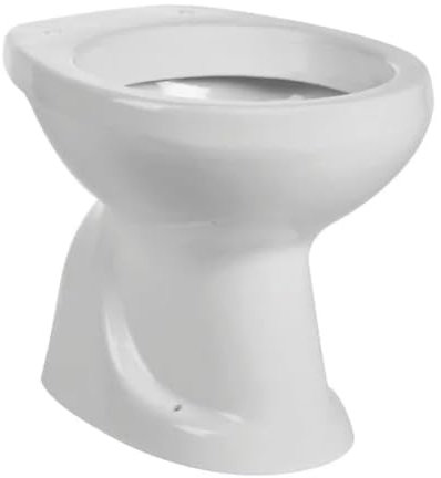 Barbottina Vaso wc a terra con scarico a pavimento in ceramica bianca serie tris