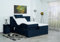Boxspringbett Lapi 240x220, VS-Royalblau, 7-Zohnen Taschenfederkernmatratze, Ergoflex - Inklusive Aufbau - Deutscher Hersteller