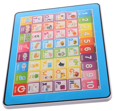 UPKOCH Multifunctional Early Learning Tablet for Interactive Touch Screen Cognitive Development for Alphabet and Number Recognition Educational Cartoon Learning Device for Preschool Boys