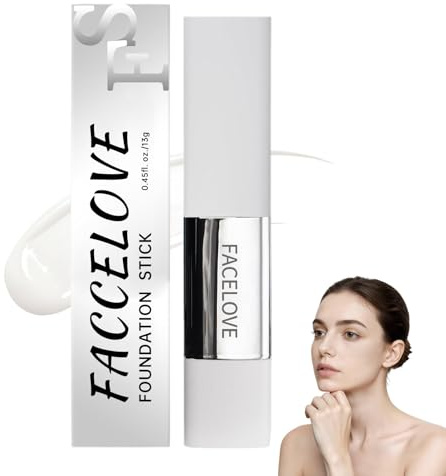 Facelove Foundation Stick mit Pinsel, Changing Foundation Stick lsf 15, Farbwechsel Foundation Reife Haut, Feuchtigkeitsspendend, Natürliches Make-up für alle Hauttypen (Natürliche)