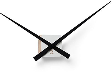 Natuhr Wanduhr Zeigeruhr Major - Weiße Designuhr Holz nur Zeiger modern ø66cm (Zeiger schwarz)