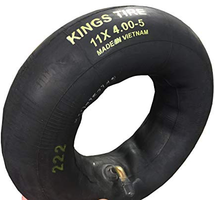 Schlauch 11 x 4.00-5 Winkelventil 90°Grad, Rasentraktor, TOP-QUALITÄT, passend für Reifen von Aufsitzmäher, Rasenmäher, Rasentrecker