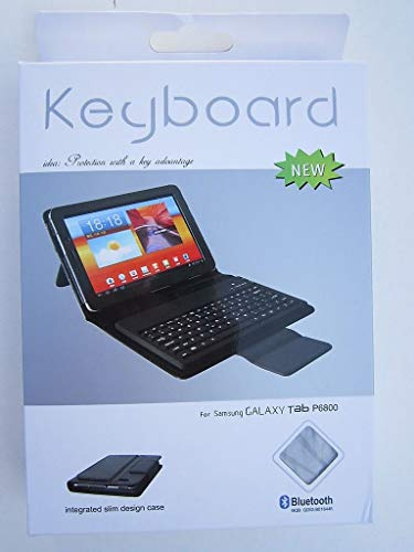Bluetooth Keyboard Leather Case/Stand for Samsung Galaxy Tab Tablet P6800 7.7