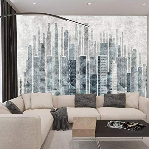 Papier Peint Panoramique Tapisserie Chambre Salon Tv Fond Moderne Peinture À L'Huile Européenne Ville Urbaine 3D Papier Peint Mural