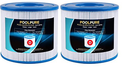 POOLPURE Summer Escapes - Filtro de Repuesto para Piscina y SPA Tipo D, Summer Waves P57100102, P57000104, Paquete de 2